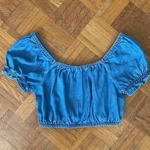 AEO Denim crop top